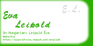 eva leipold business card