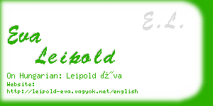 eva leipold business card